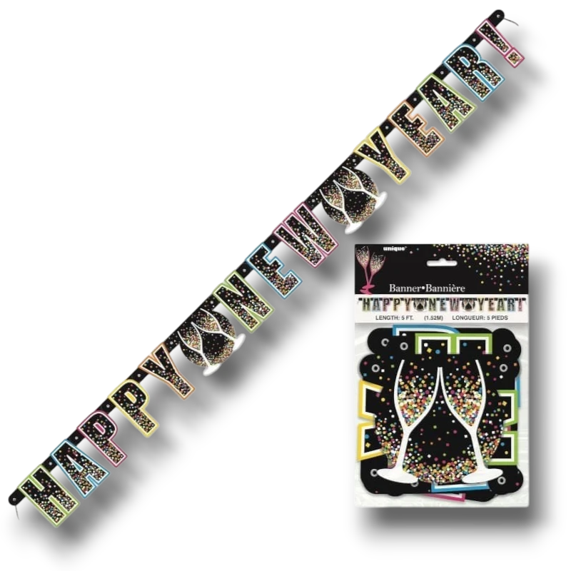 Banner Happy New Year Confetti C/1