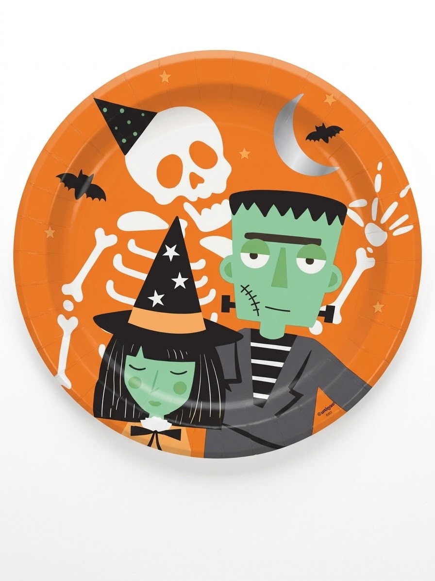 Plato 9" Spooky Skeletons C/8