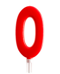 Jumbo Candle Number Red 0 C/1