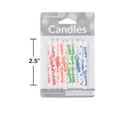 Happy Birthday Spiral Candles C/8