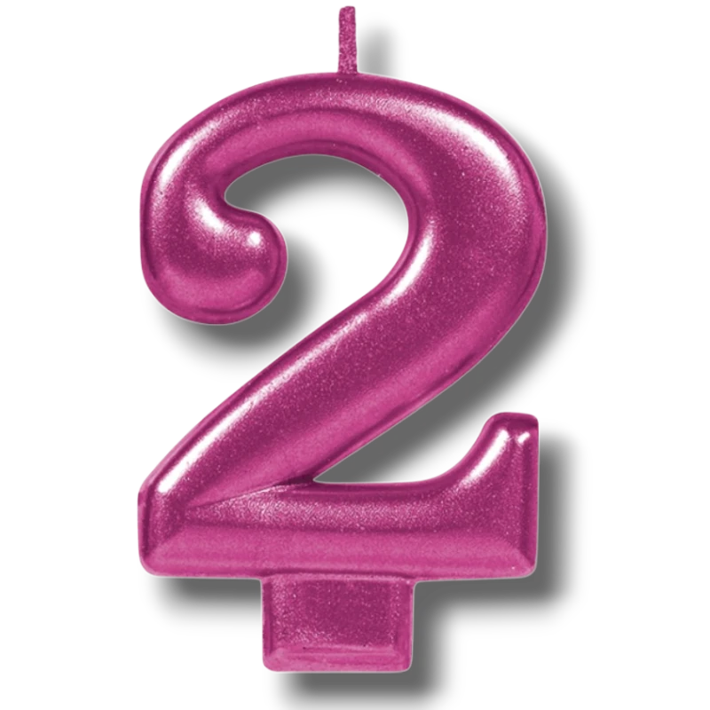 Magenta Number 2 Candle C/1