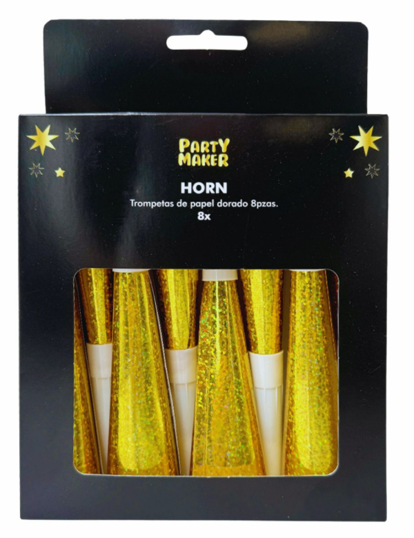 Trompetas Dorado C/8