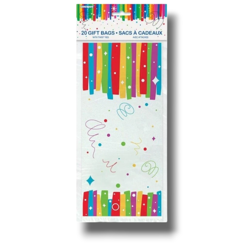 Rainbow Cellophane Bags C/20