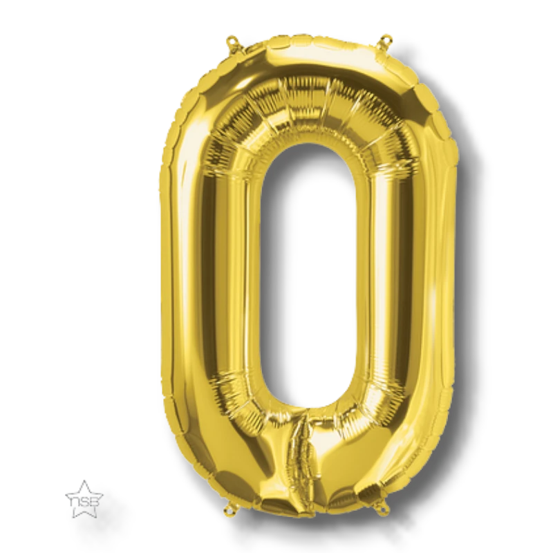 Globo 14" Numero 0 Oro  C/1