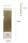 Gold Metallic Candles C/12