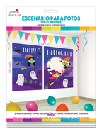 Escenario Para Fotos Happy Halloween Brujas C/2