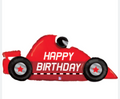 Balloon Figure 36" Happy Birthday Car C/1