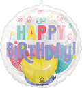 Balloon 36" Icons Confetti Birthday C/1
