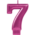 Magenta Number 7 Candle C/1