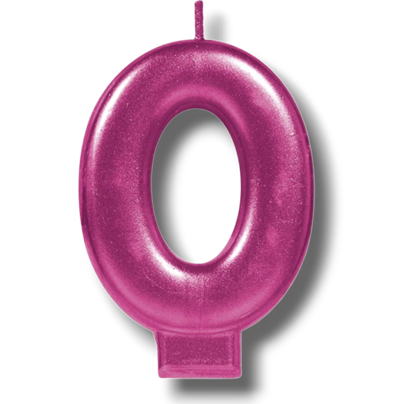 Magenta Number Candle 0 C/1