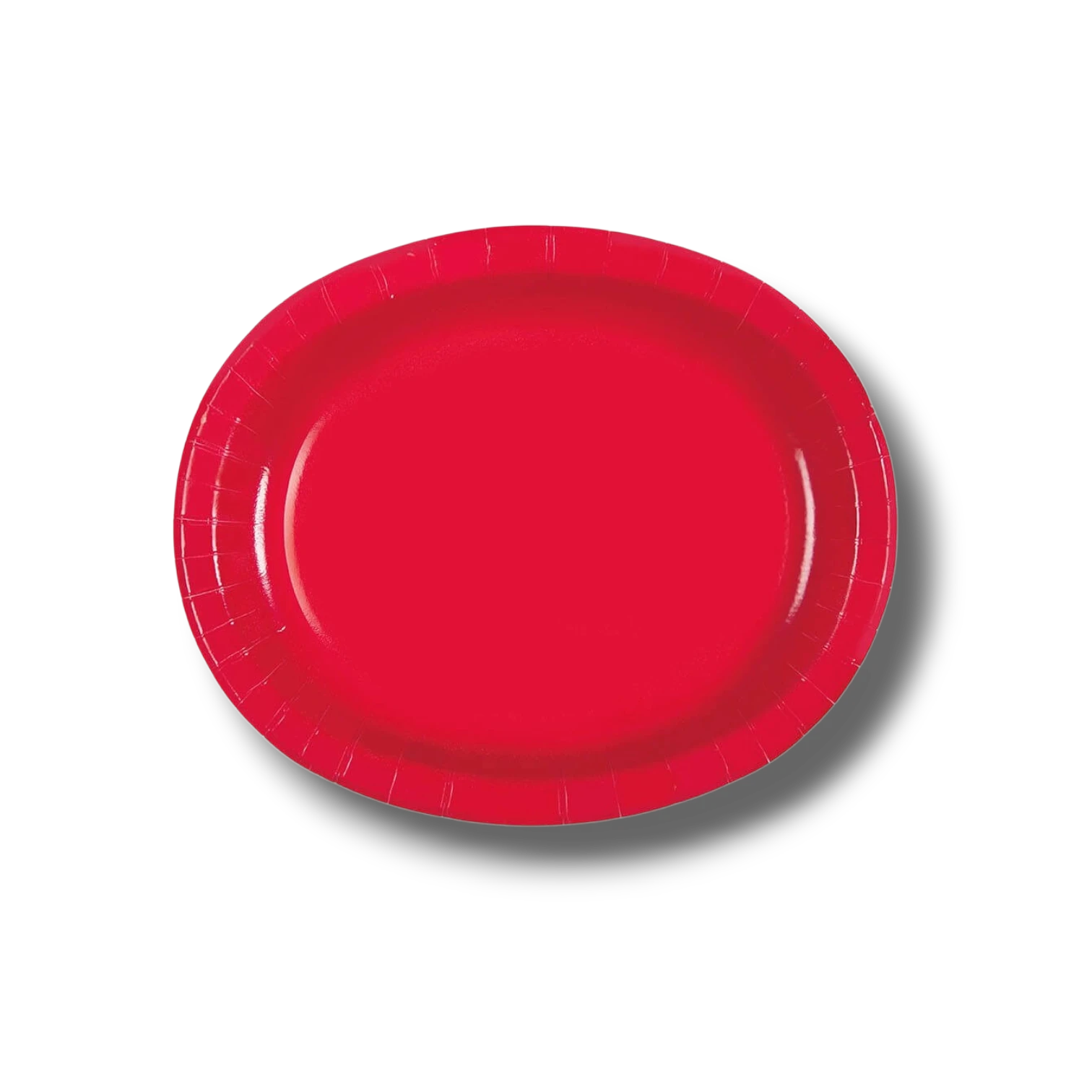 Plato 12" Ovalado Rojo C/8
