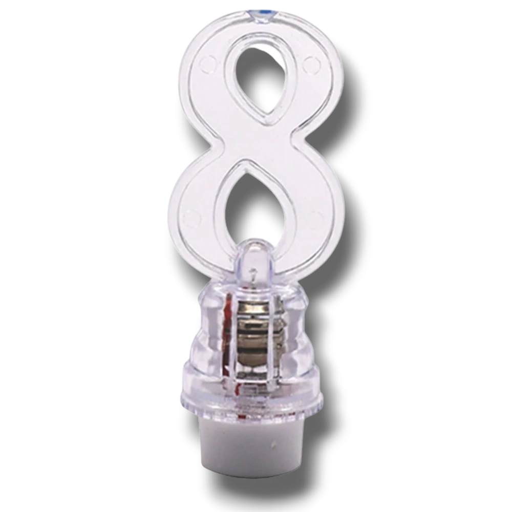 Vela Led Numero 8 C/1