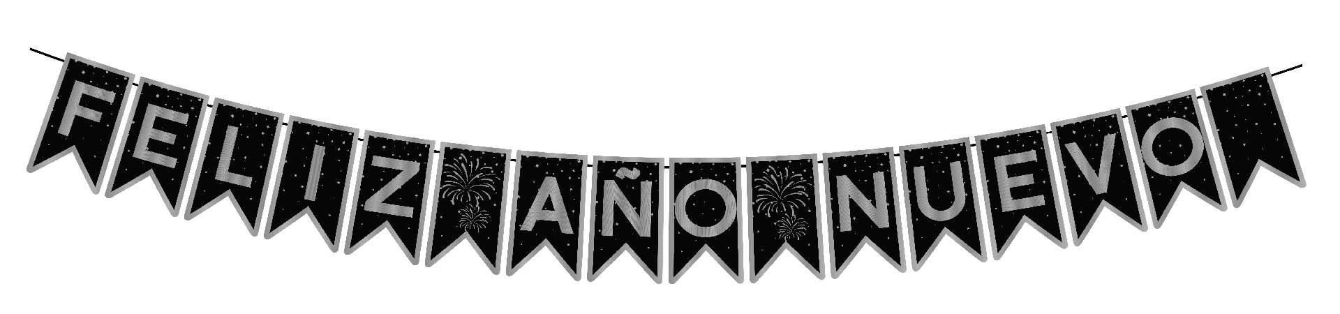 Banner Banderillas Feliz Año Nuevo C/1