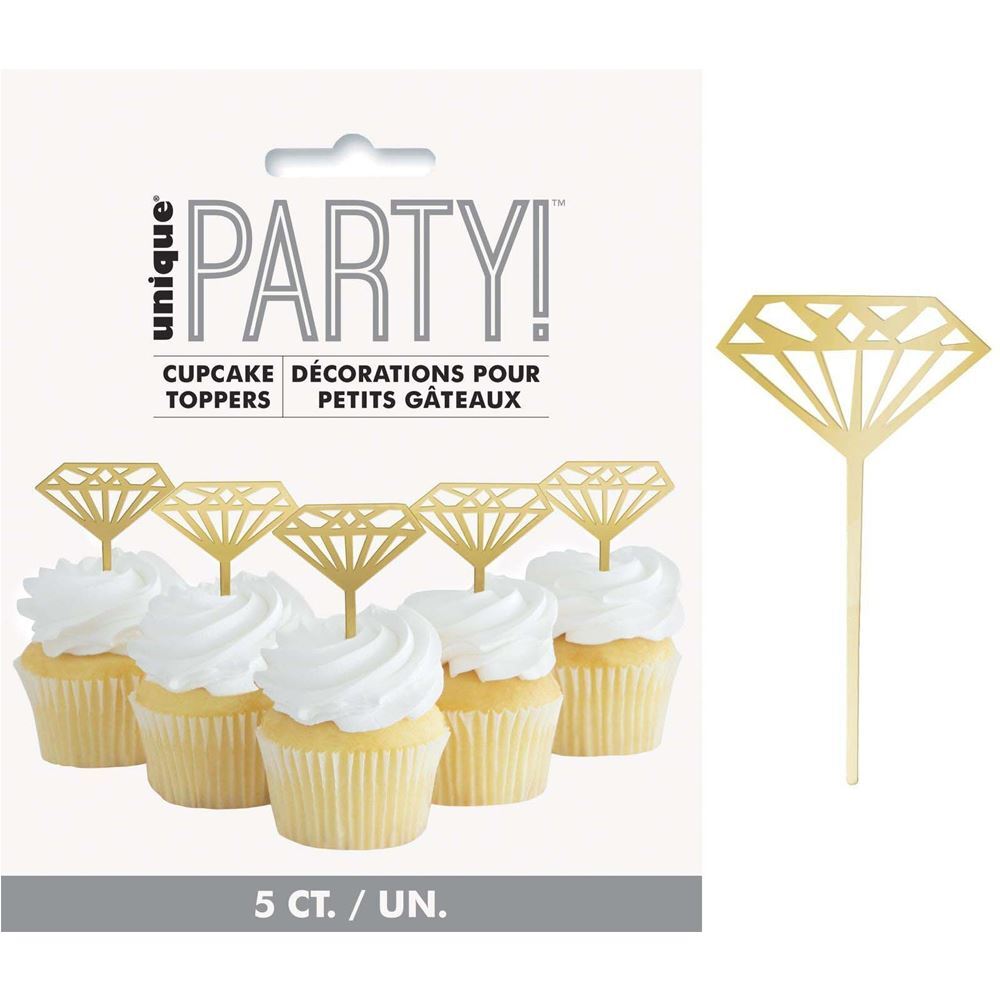 Cake Topper Gold Diamond C/5