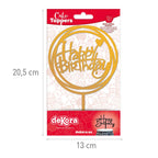Cake Topper Happy Birthday Golden C/1