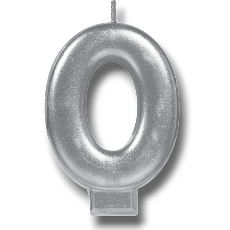 Silver Number Candle 0 C/1