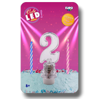 Vela Led Numero 2 C/1