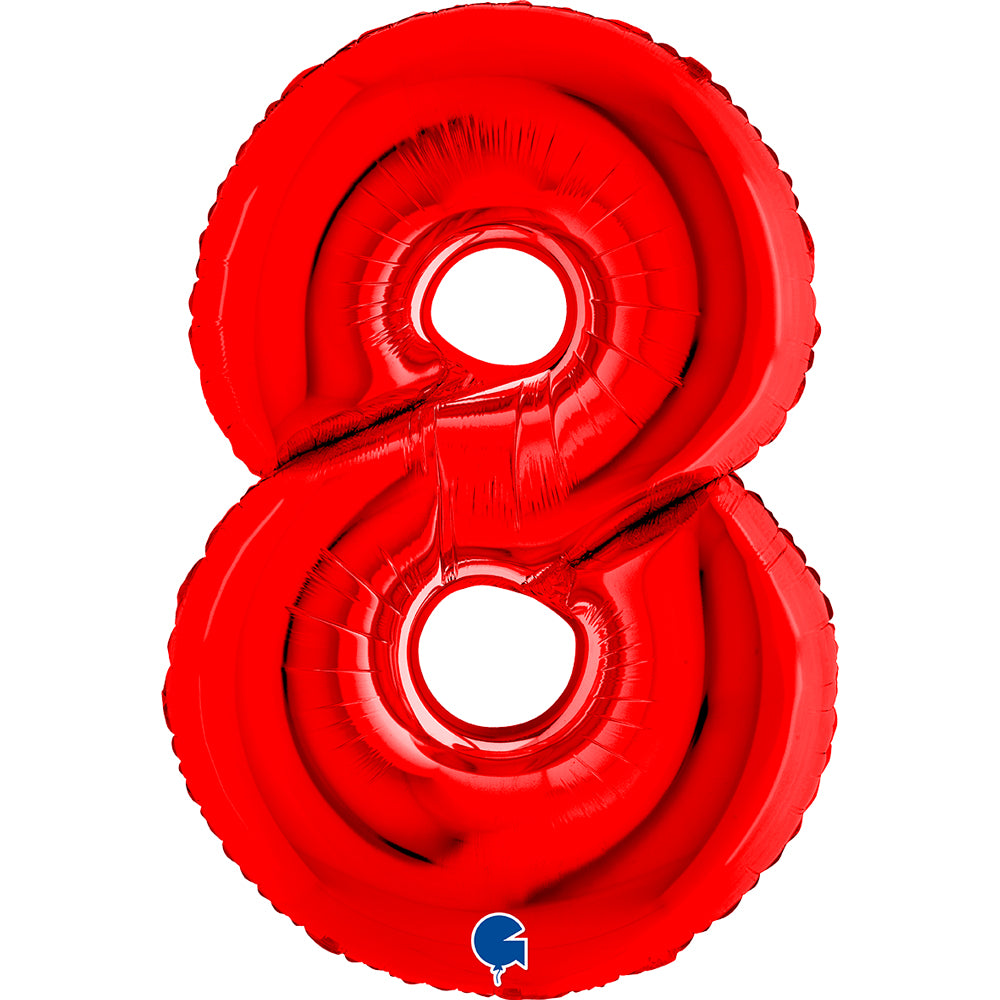 Globo 40" Numero 8 Red