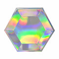 Plato 9" Hexagonal Iridiscente C/8