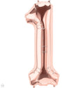 Balloon 14" Number 1 Rose Gold C/1