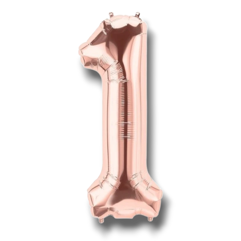 Balloon 14" Number 1 Rose Gold C/1