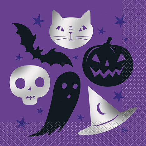 Servilleta G Silver Spellbound Halloween C/20
