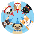 Plato 9" Happy B-Day Pet C/8