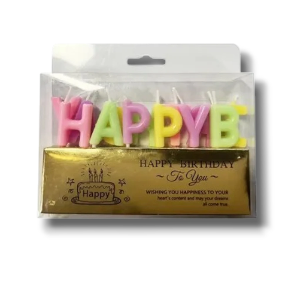 Happy Birthday Candle Pastel Colors C/1