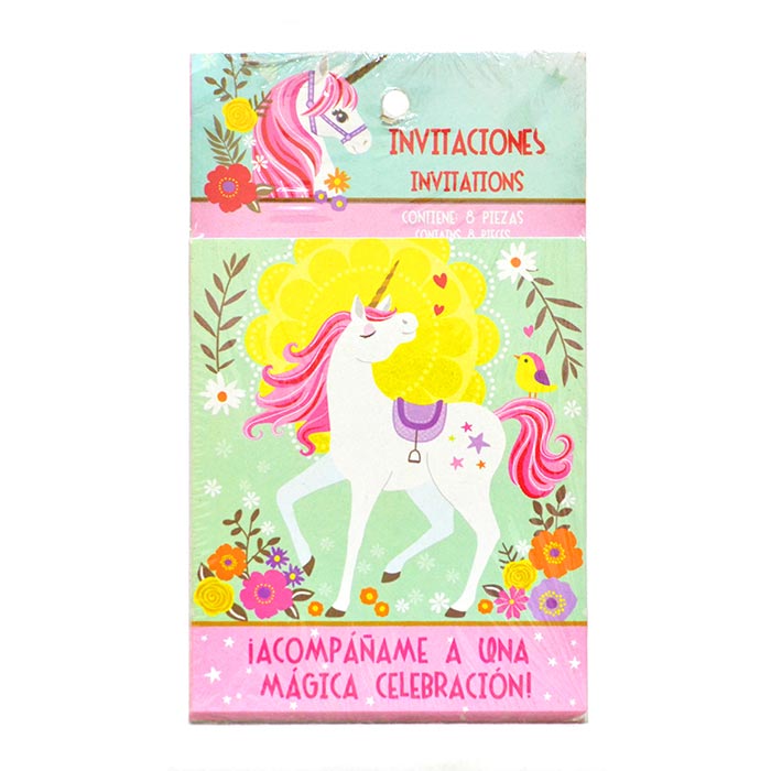 Invitacion Unicornio C/6