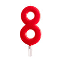 Jumbo Candle Number Red 8 C/1