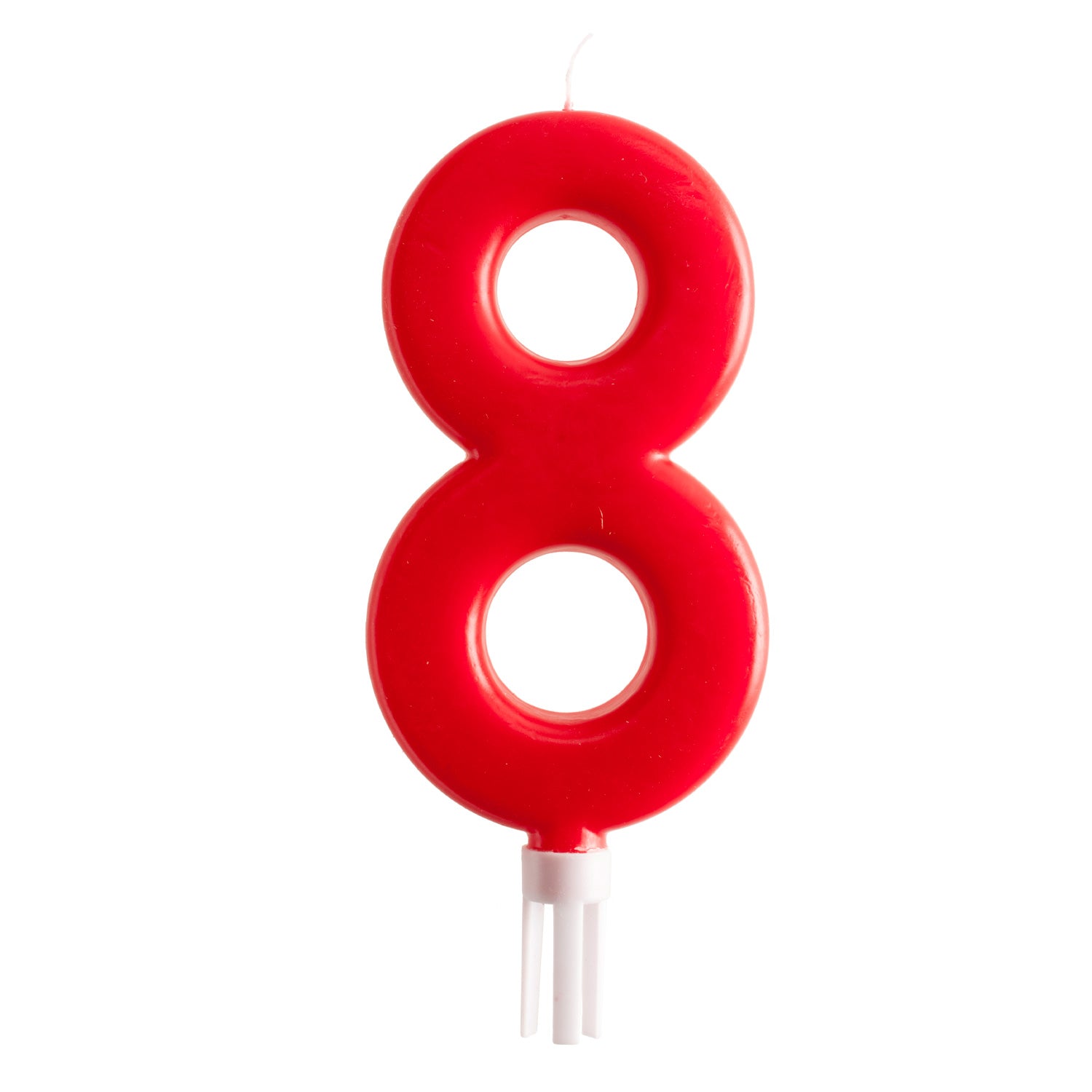 Vela Jumbo Numero Rojo 8 C/1