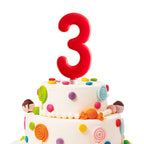 Vela Jumbo Numero Rojo 3 C/1