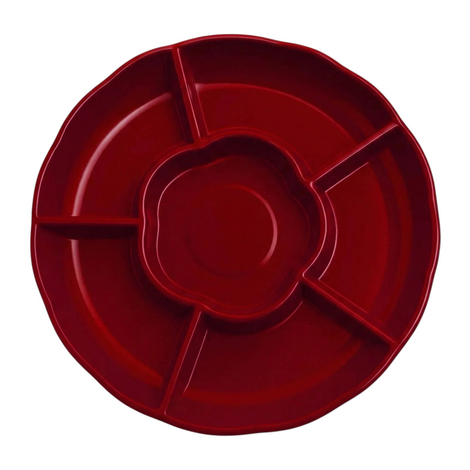 Charola Con Division Rojo C/3