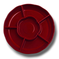 Charola Con Division Rojo C/3