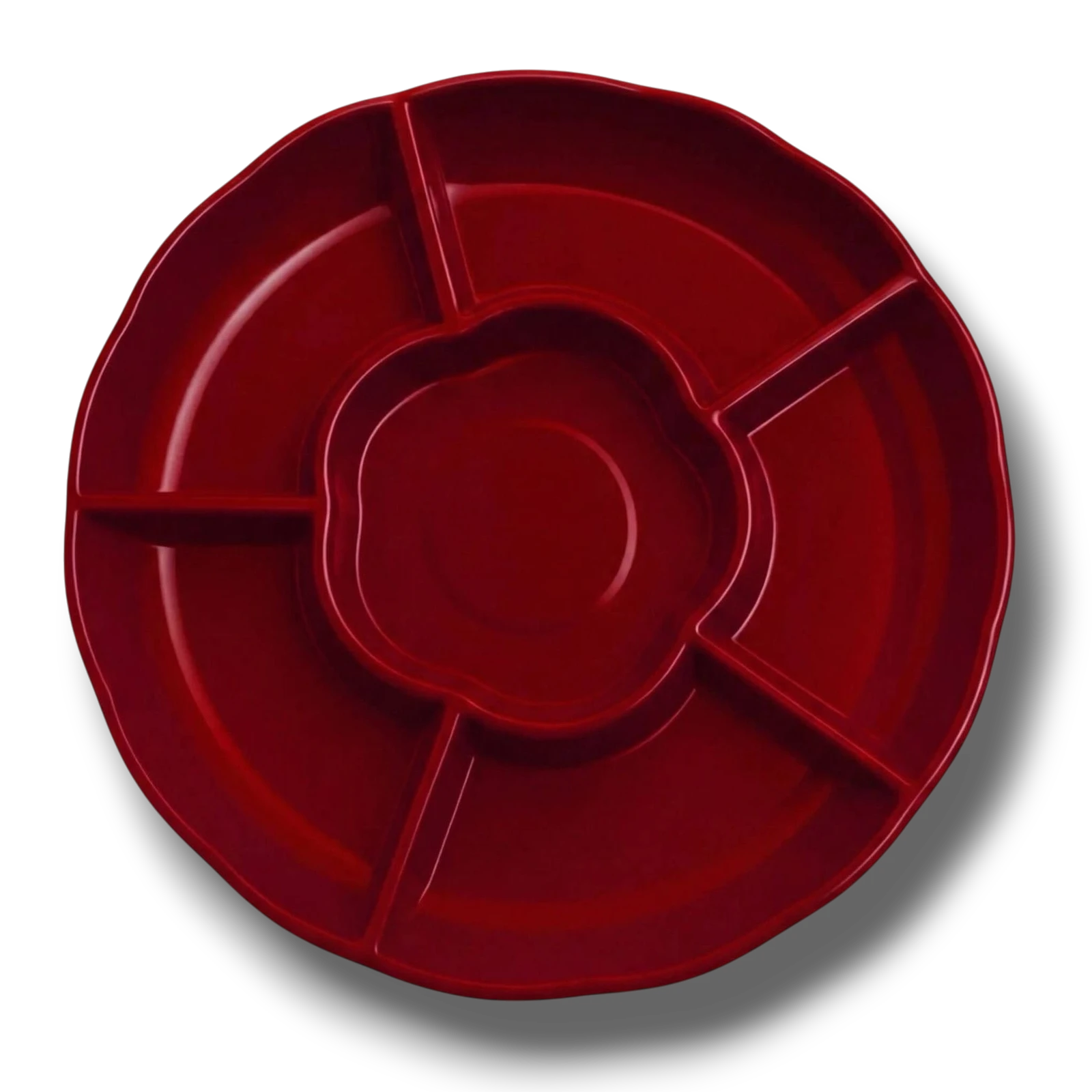 Charola Con Division Rojo C/3