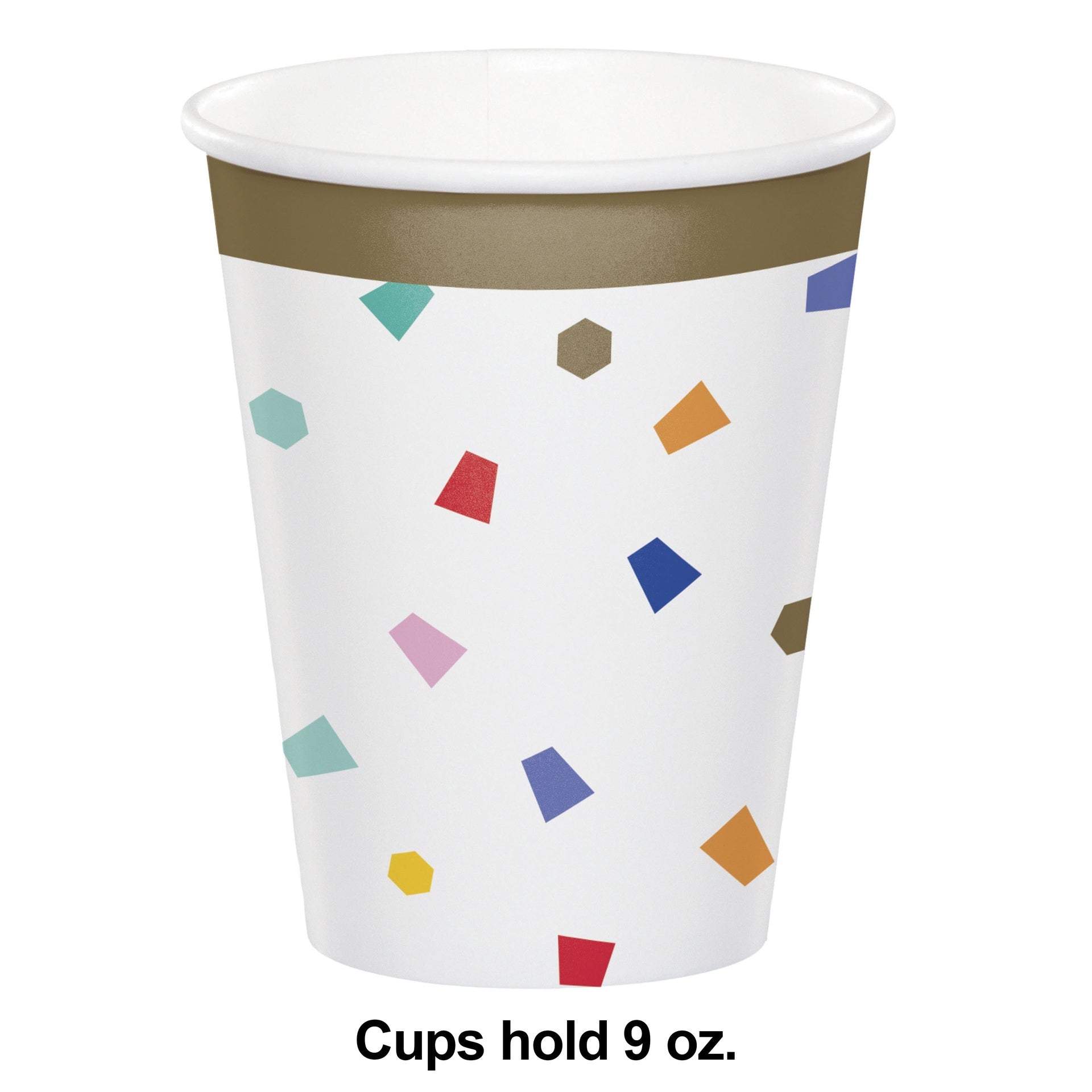 Vaso 9oz Birthday Confetti C/8
