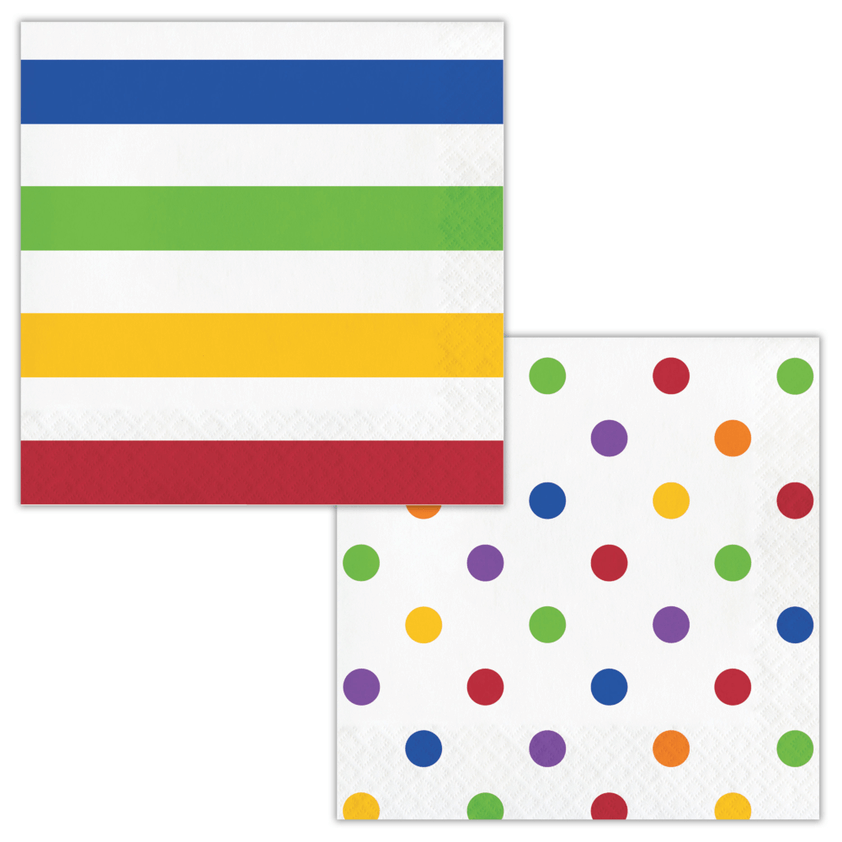Servilleta G Multicolor Dots And Stripes C/16
