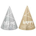 Mini Party Hat HBD Plata / Oro C/12