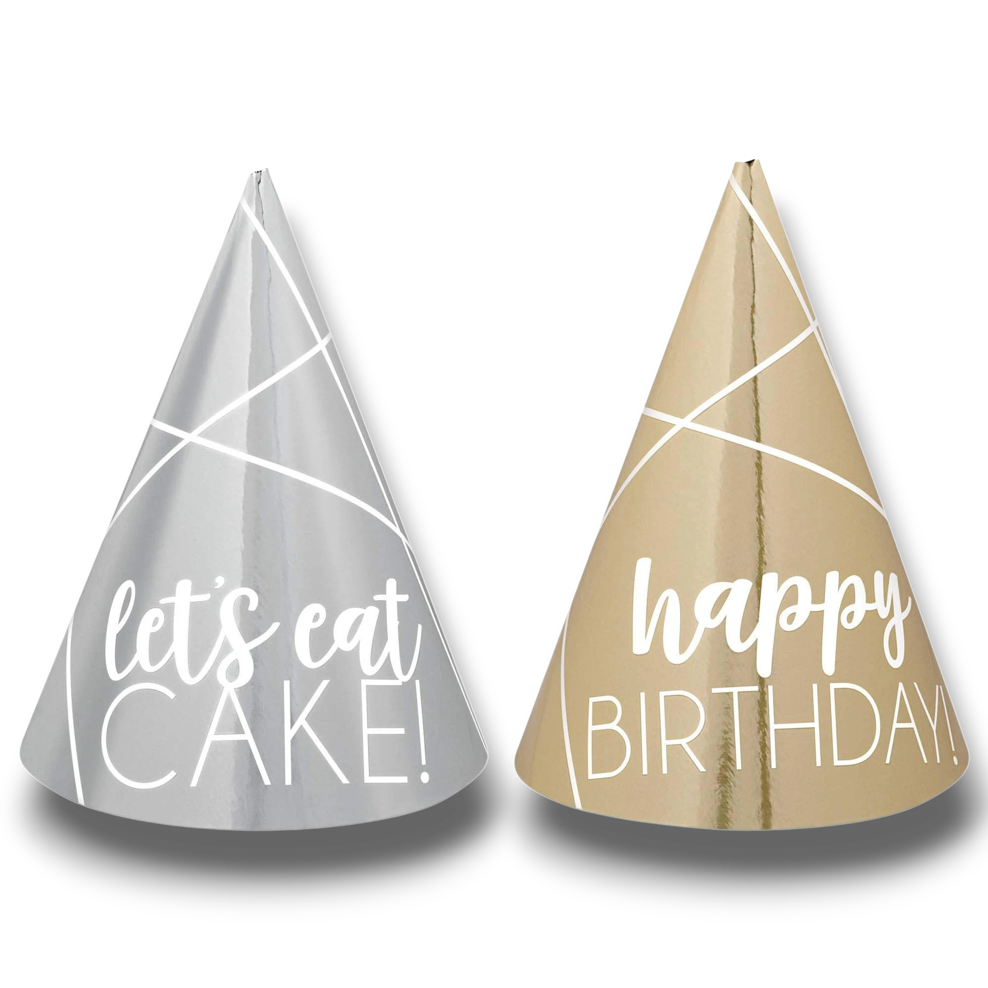 Mini Party Hat HBD Plata / Oro C/12
