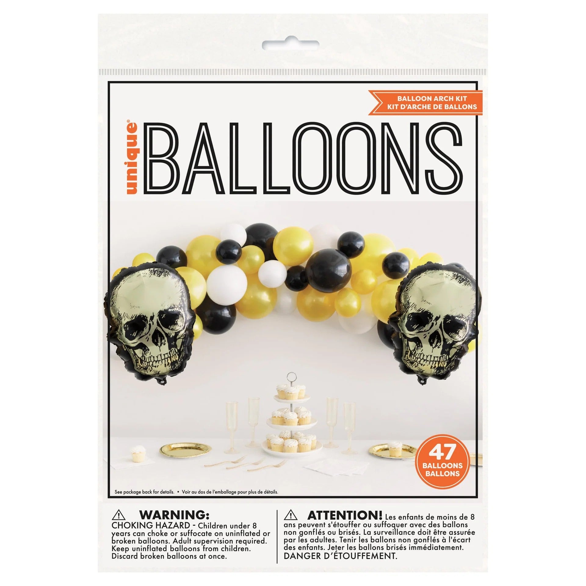 Gold Skull Foil and Latex Balloon Arch Kit C/1
