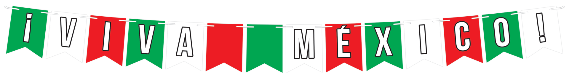 Banderin Colgante "Viva Mexico"C/1