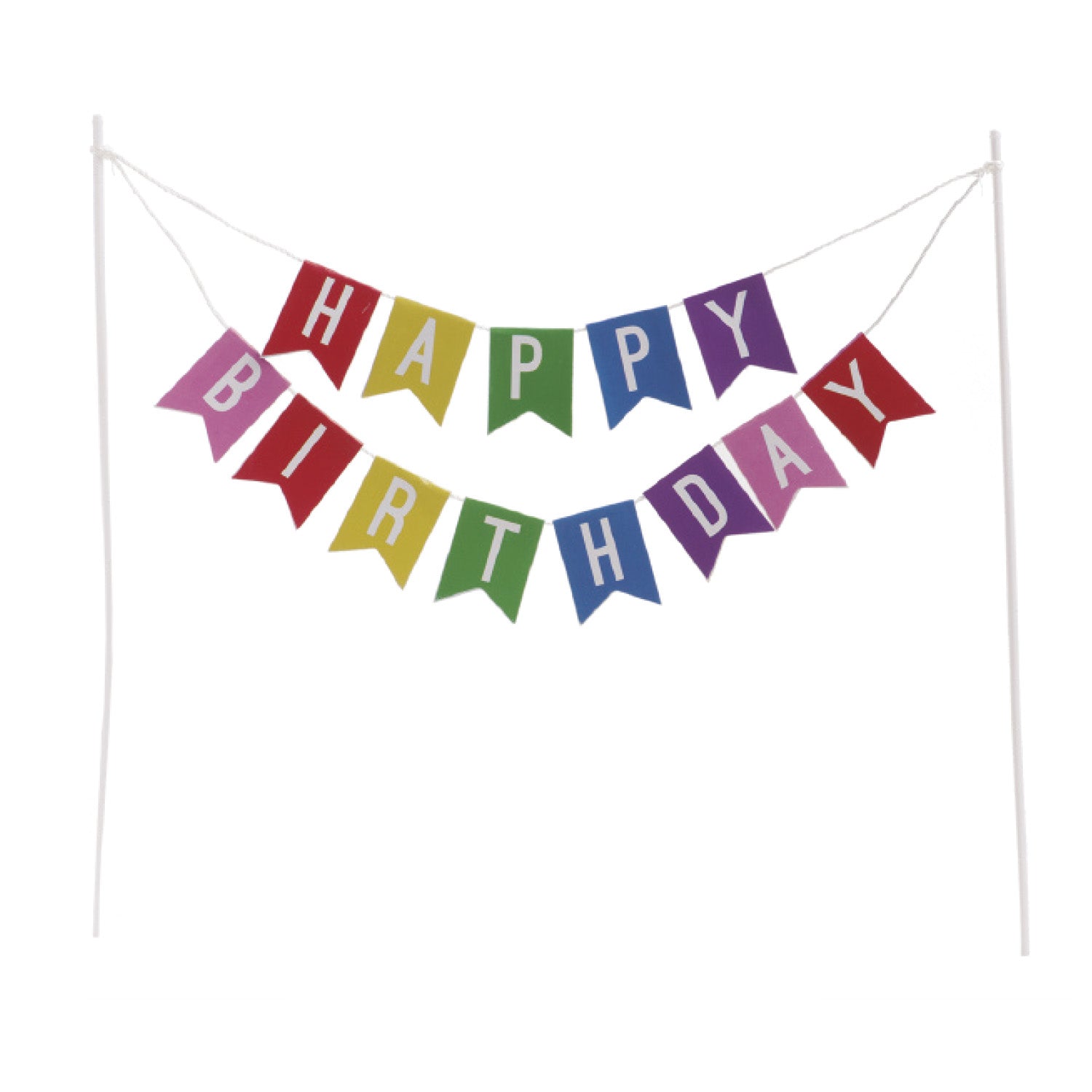 Cake Topper Banderas Happy Birthday C/1