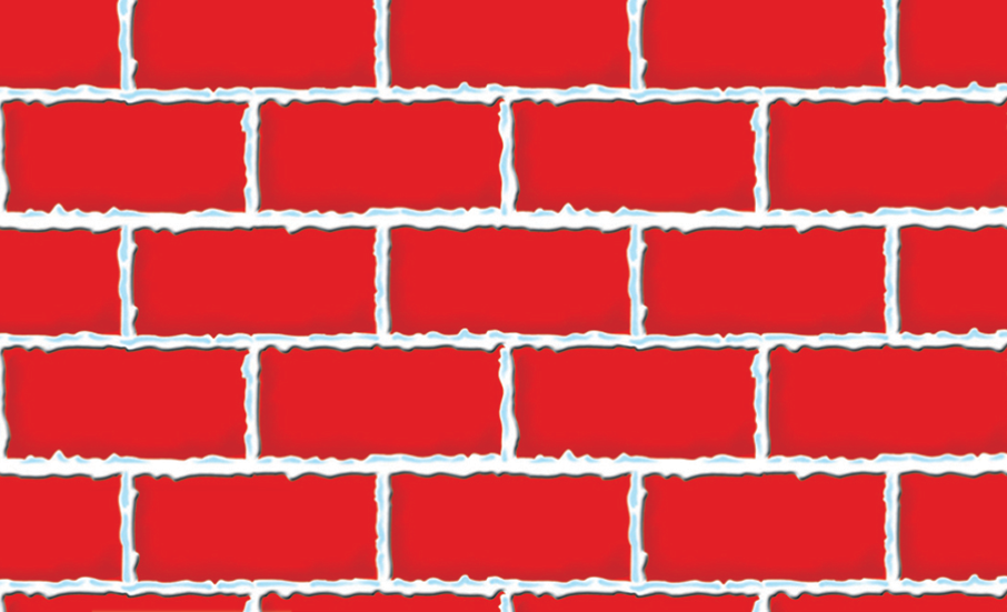 Papel Envoltura Ladrillos Nevados C/1