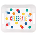 Happy Birthday Dots Plastic Tray (1 Pack)
