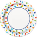 Plato 7" Rainbow Polka Dots C/8