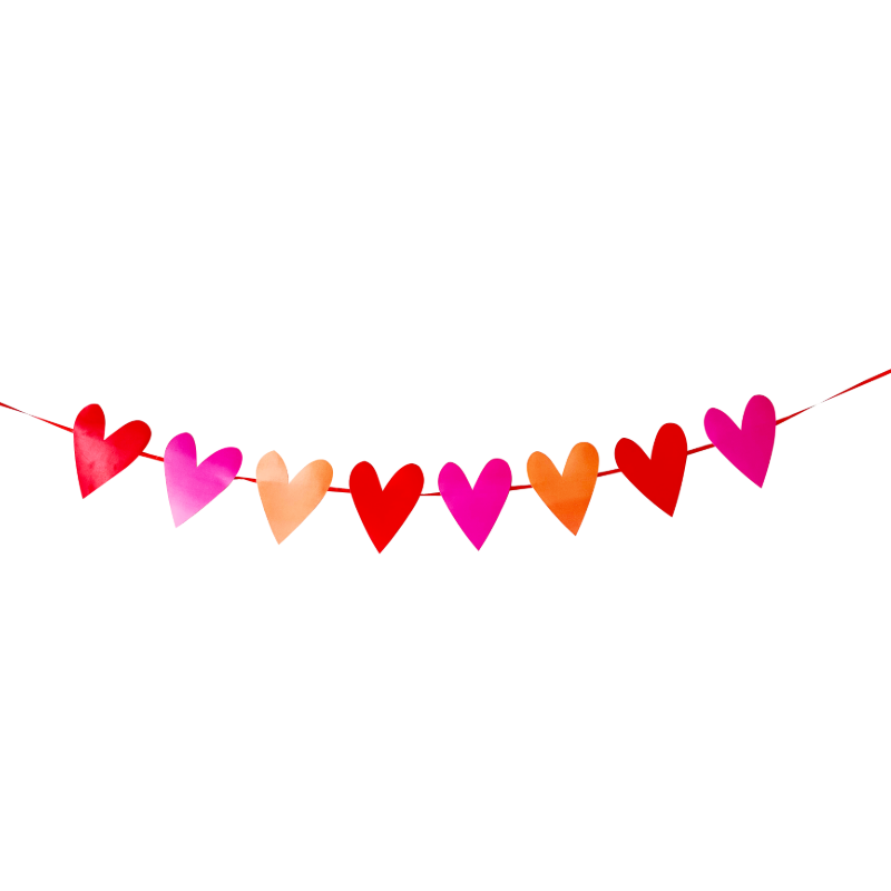 Paper Heart Bunting (1 per pennant)