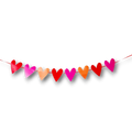 Banderin De Papel De Corazones C/1