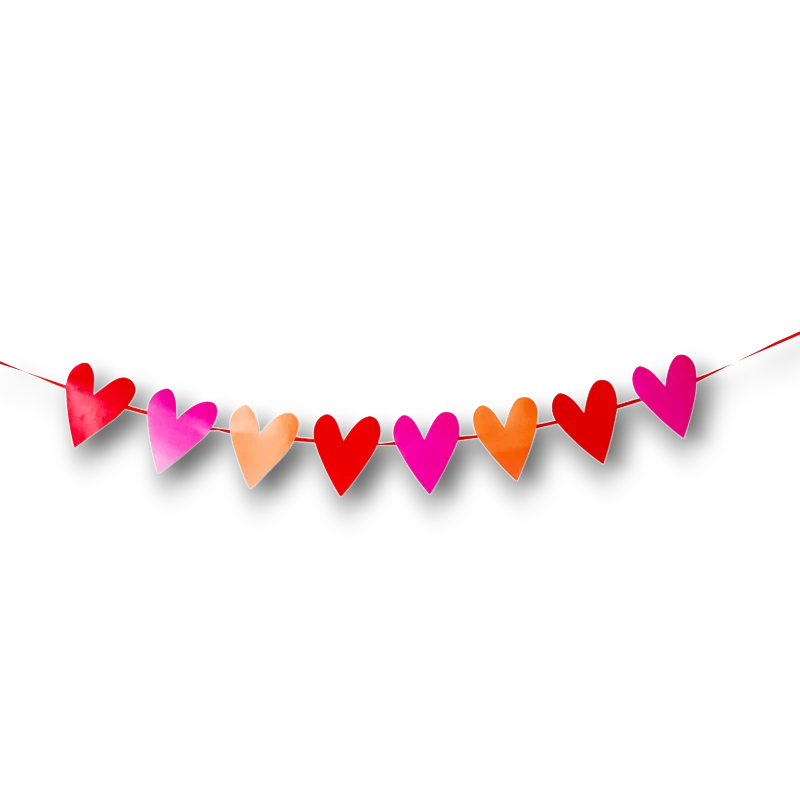 Paper Heart Bunting (1 per pennant)