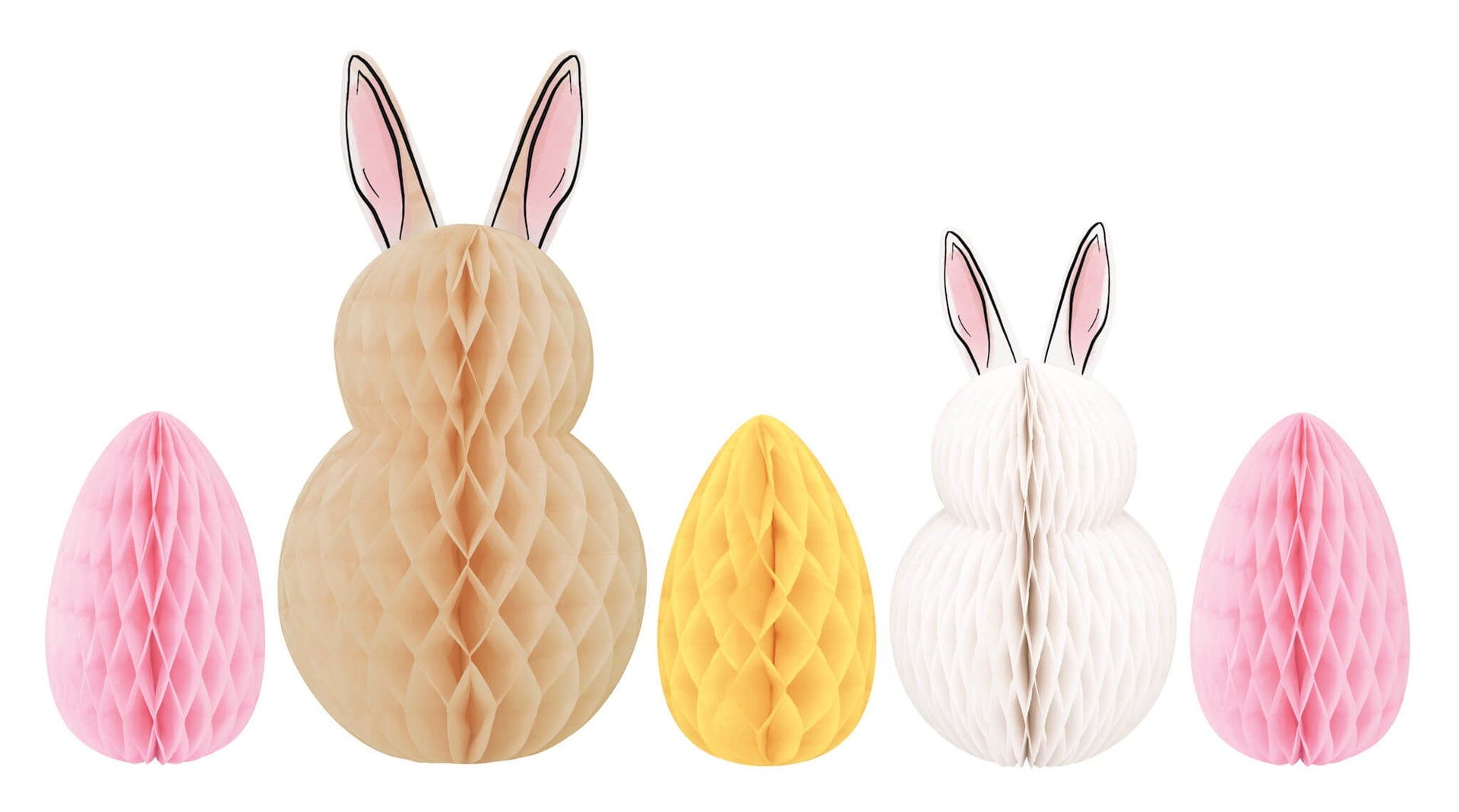 Decoracion Para Mesa Conejito Y Huevo De Pascua C/5