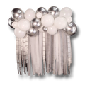 Balloon Backdrop Kit Plata C/1